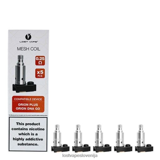Lost Vape Near Me Slovenija 4XFR636 | Lost Vape Orion plus DNK nadomestne tuljave (paket 5 kosov) 0,25 ohma