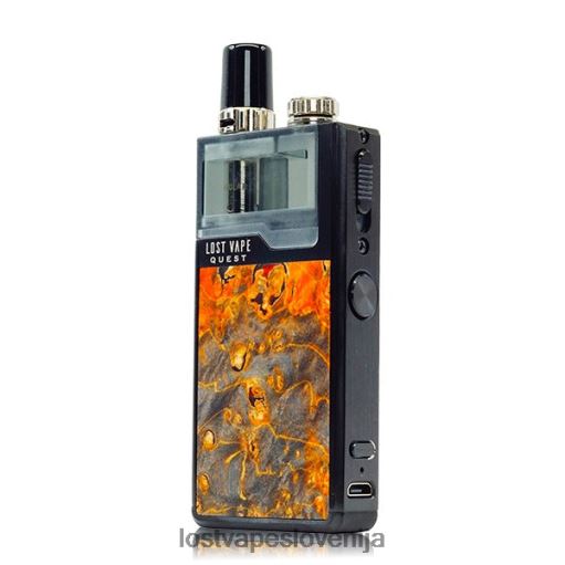 Lost Vape Disposable 4XFR6475 | Lost Vape Quest popoln komplet naprave orion q pod črn/oker vbodni les