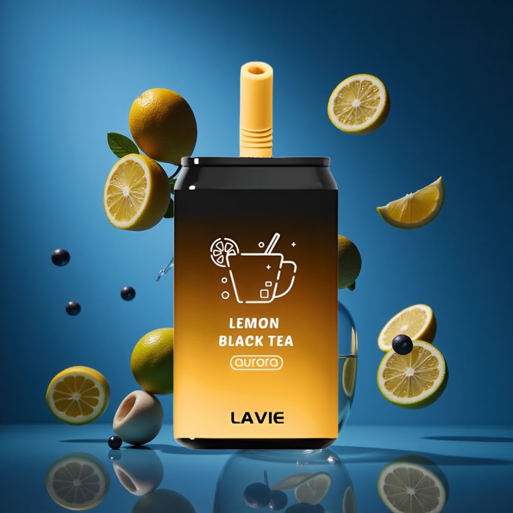 LAVIE Aurora 11000 Puffs Limona Črni Čaj Tip C Polnjenje Slovenija vapes