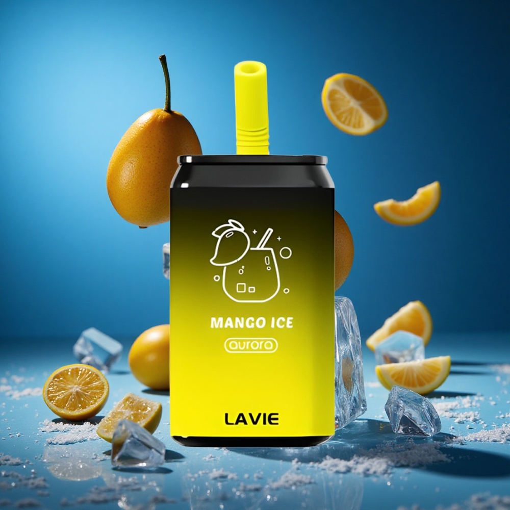 LAVIE Aurora 11000 Puffs Mango Led Slovenija vapes Tip C Polnjenje