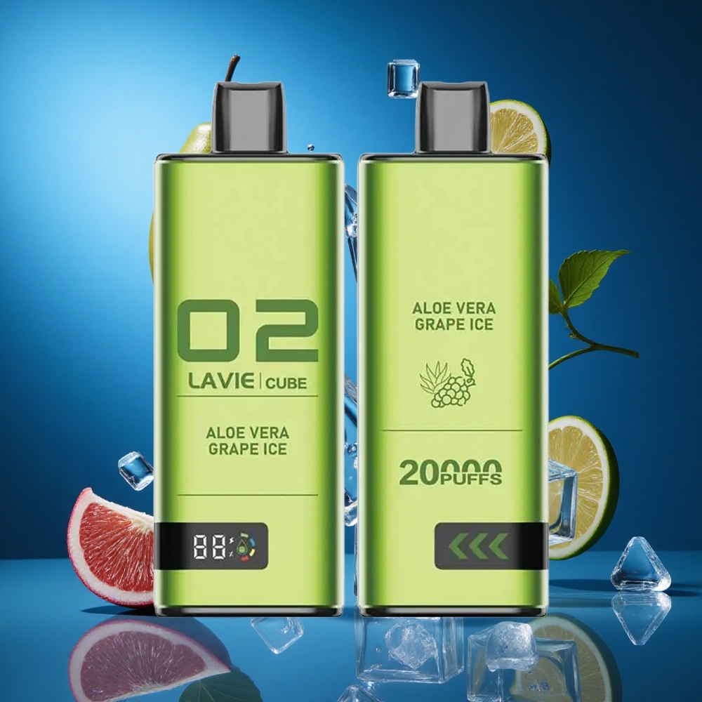 Lavie Cube 20000 Puffs Za enkratno uporabo Vape Aloja Vera Ledena Grozdje Slovenija vapes