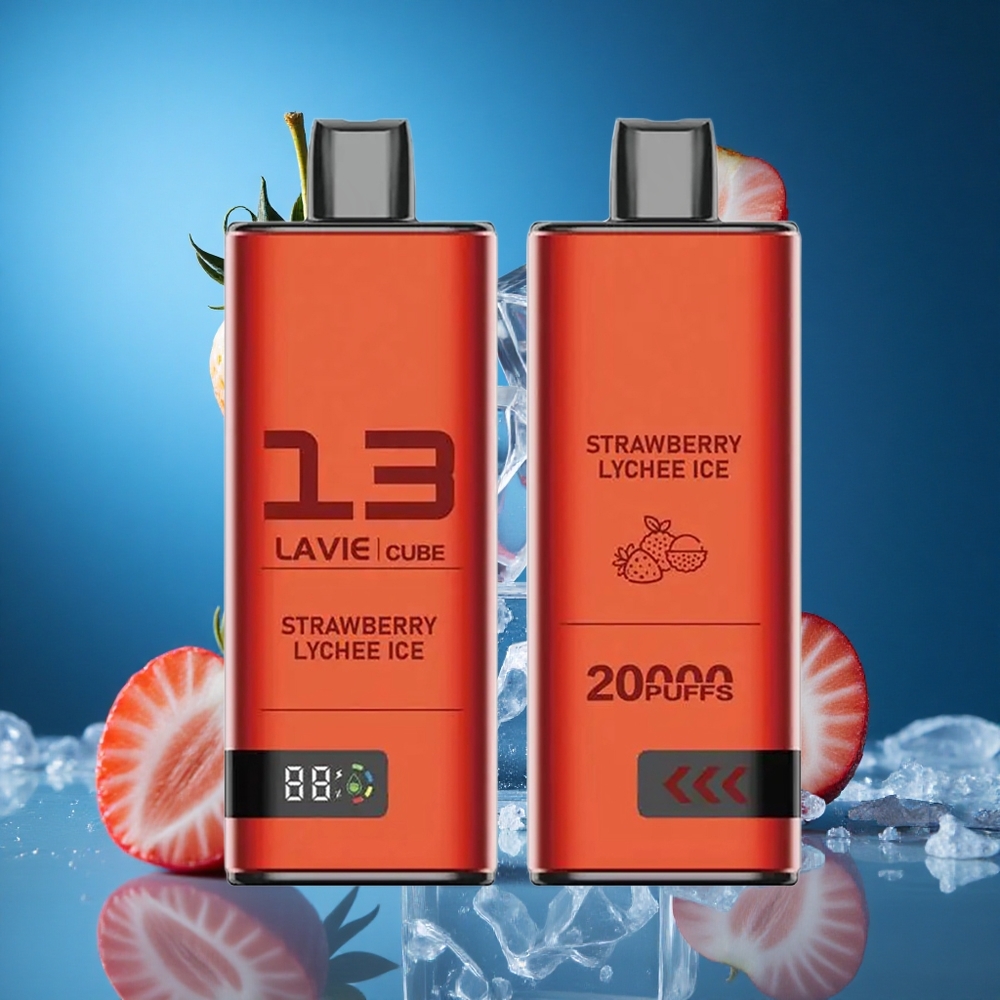 Lavie Cube 20000 Puffs Za enkratno uporabo Vape Jagoda Liči Led Slovenija vapes