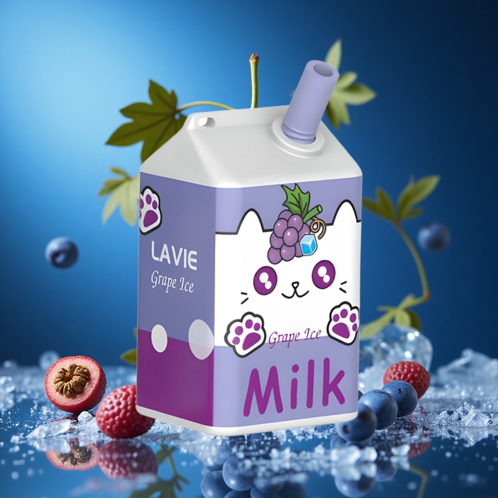 LAVIE Milk 7000 Puffs Grozdji Led Slovenija vapes Tip C Polnjenje 600mAh