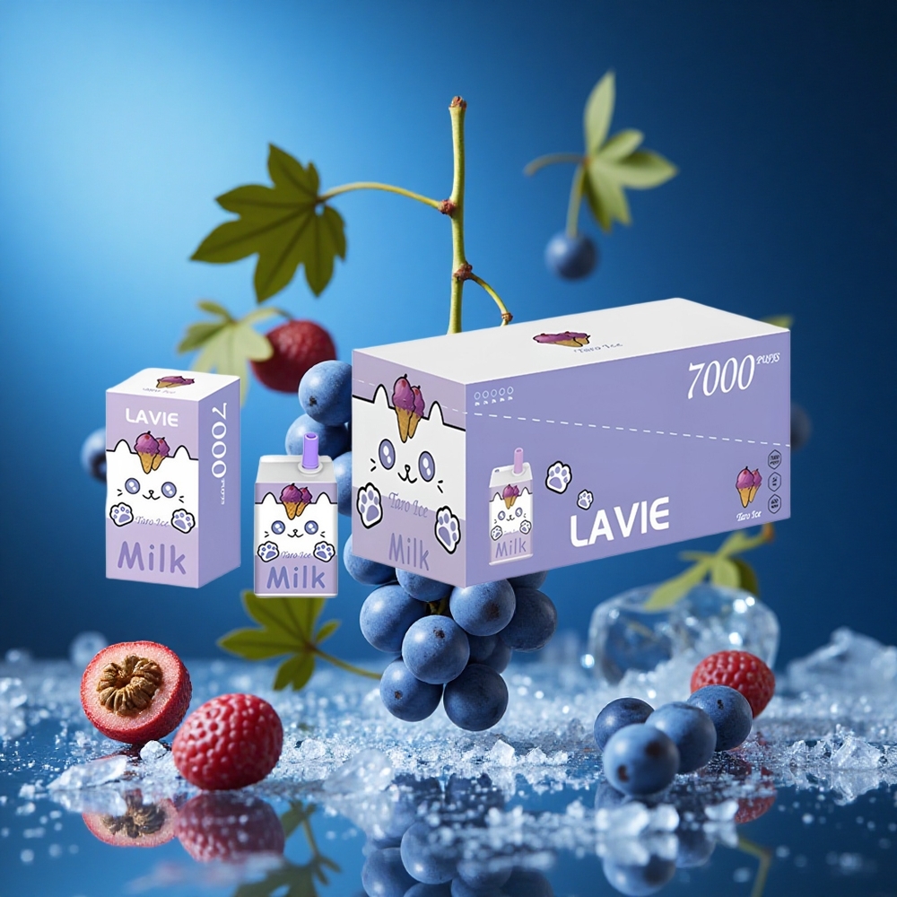 LAVIE Milk 7000 Puffs Grozdji Led Slovenija vapes Tip C Polnjenje 600mAh