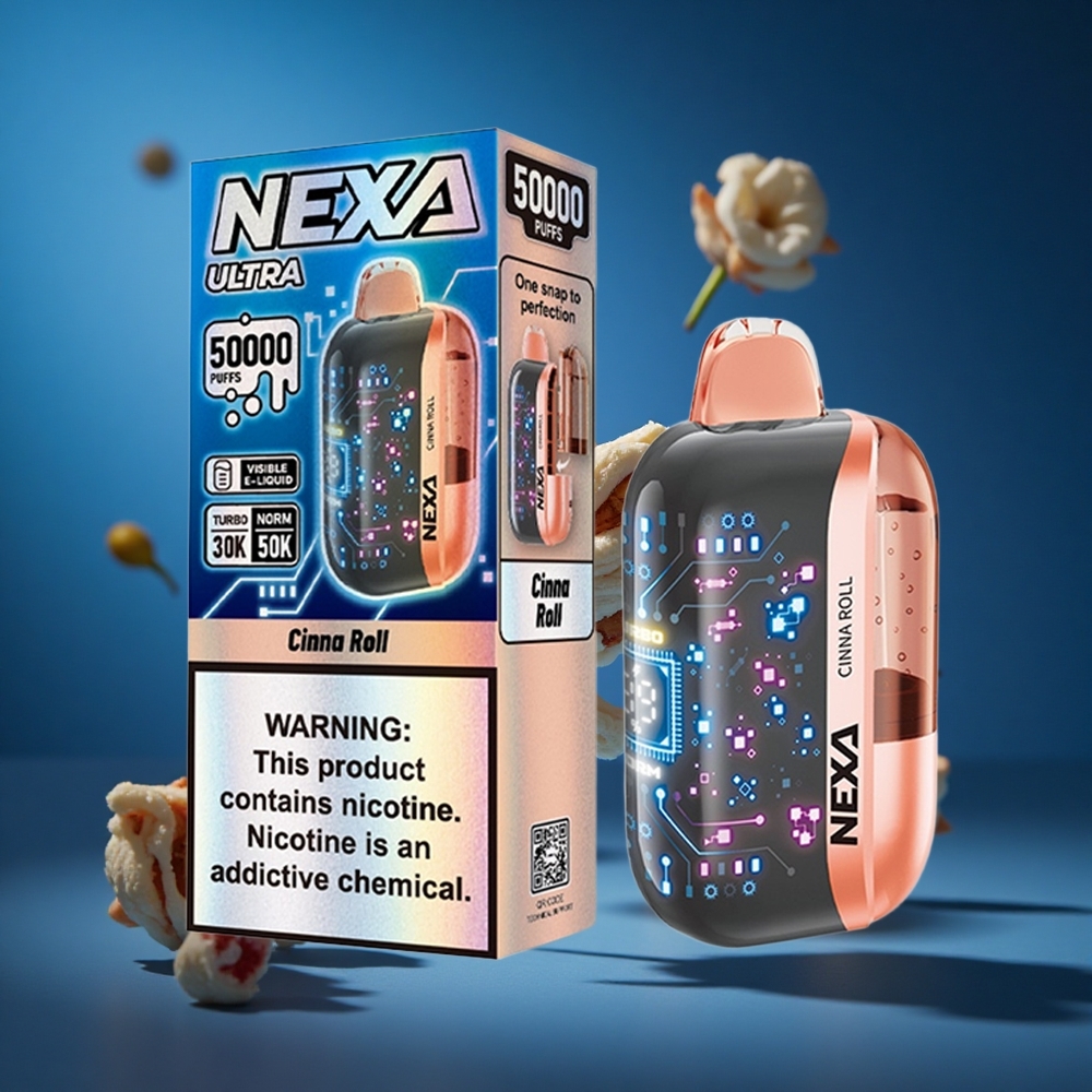 NEXA Ultra 50000 Puffs Cinna Roll 20ml Predpolnjeno 800mah Slovenija vapes