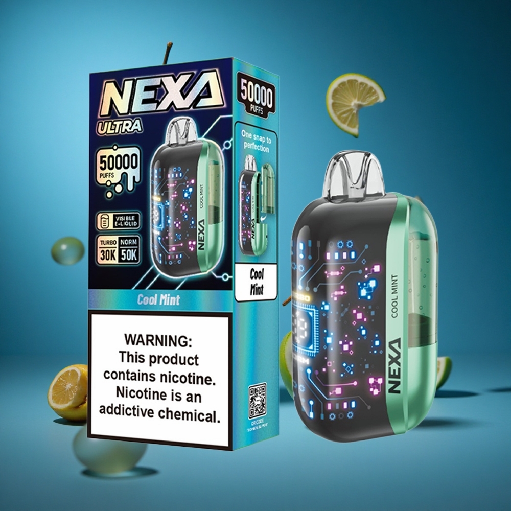 NEXA Ultra 50000 Puffs Hladna Meta 20ml Napolnjena Zmogljivost Slovenija vapes