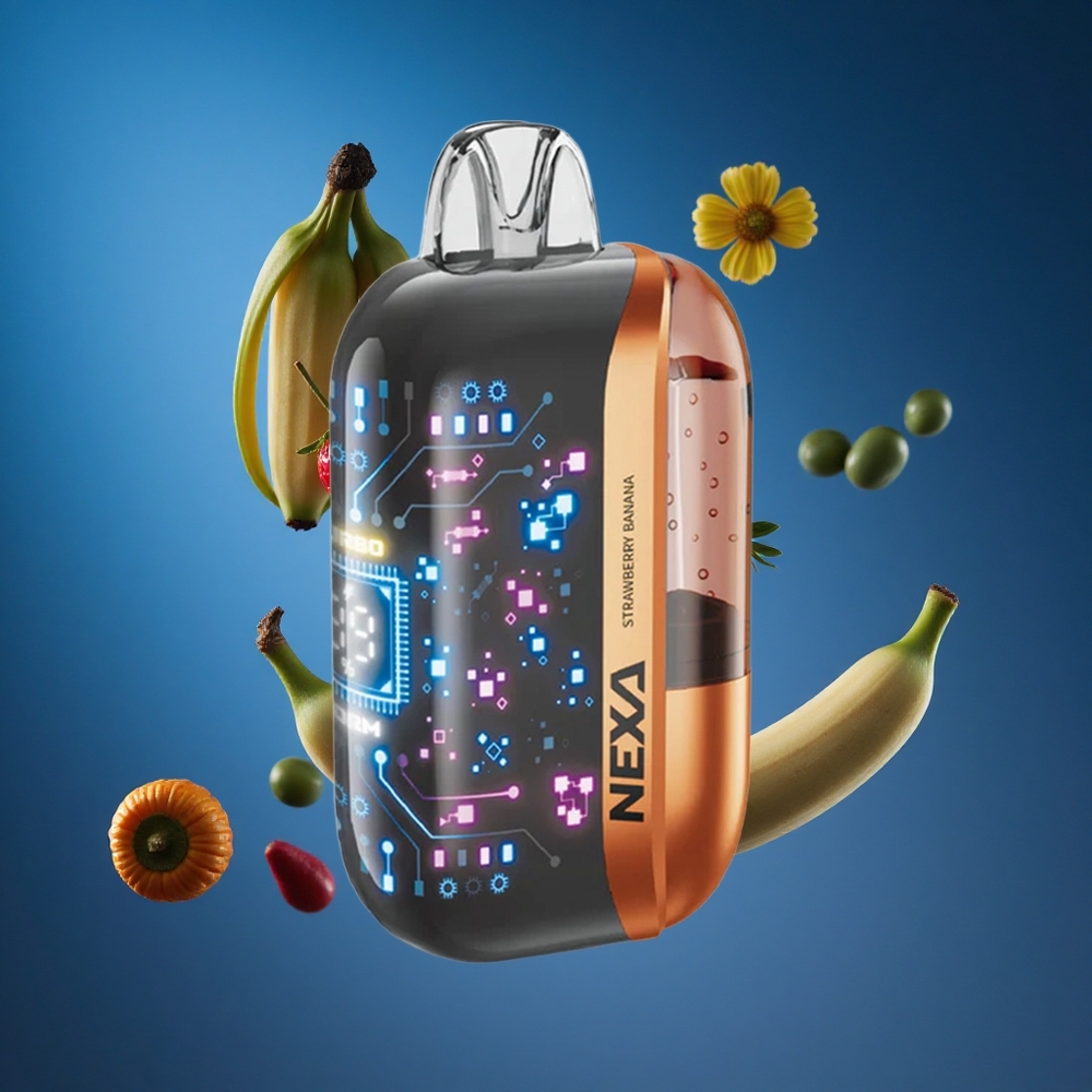 NEXA Ultra 50000 Puffs Jagoda Banana 20ml Kapaciteta Type-C Slovenija vapes