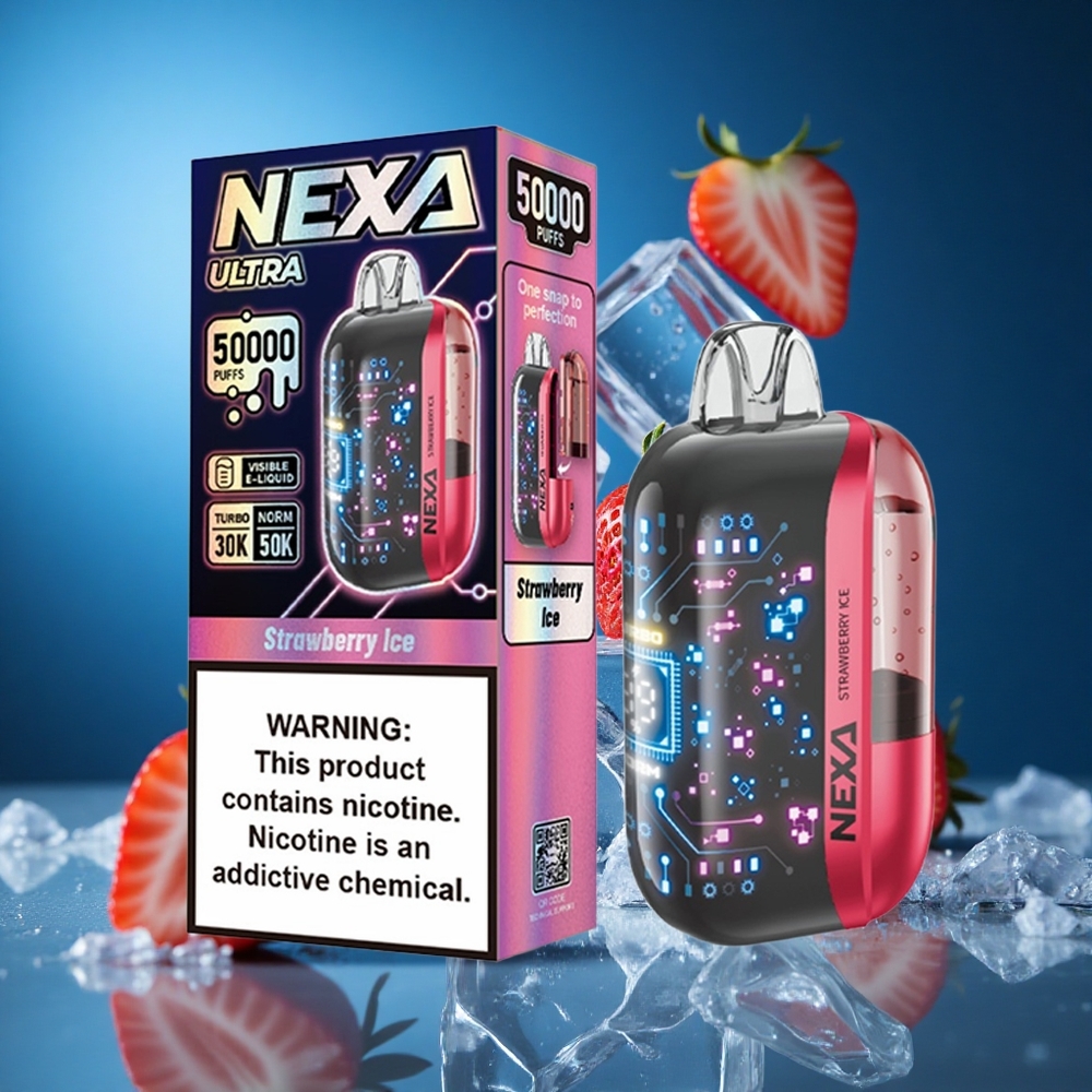 NEXA Ultra 50000 Puffs Jagoda Led Kombinacija 20ml Prednapolnjena Zmogljivost Slovenija vapes