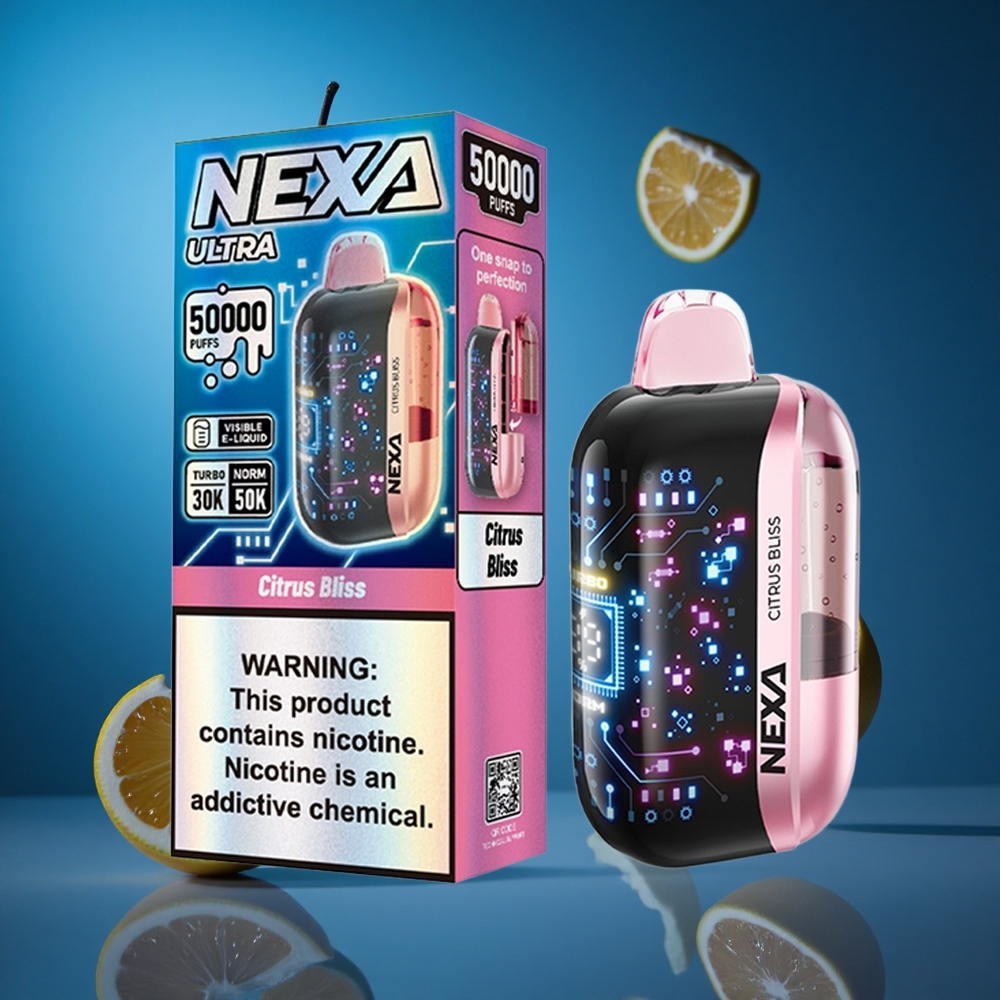 NEXA Ultra 50000 Puffs Za enkratno uporabo Vape Citrus Sreča 20ml Prednapolnjena Zmogljivost Slovenija vapes