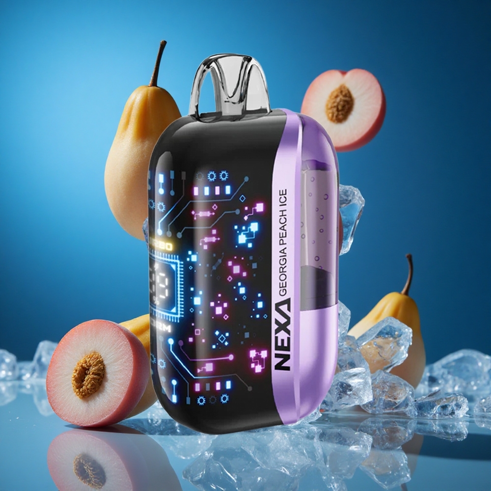 NEXA Ultra 50000 Puffs Za enkratno uporabo Vape Georgia Peach Ledena 20ml Prednapolnjena Zmogljivost Slovenija vapes