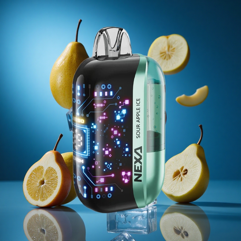NEXA Ultra 50000 Puffs Za enkratno uporabo Vape Kislo Jabolko Led Slovenija vapes z 20ml Predpolnjeno Posodo in 800mah Baterijo