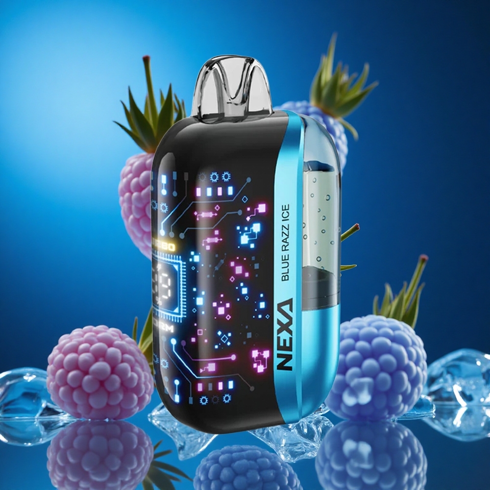 NEXA Ultra 50000 Puffs Za enkratno uporabo Vape Modra Malina Leden Slovenija vapes