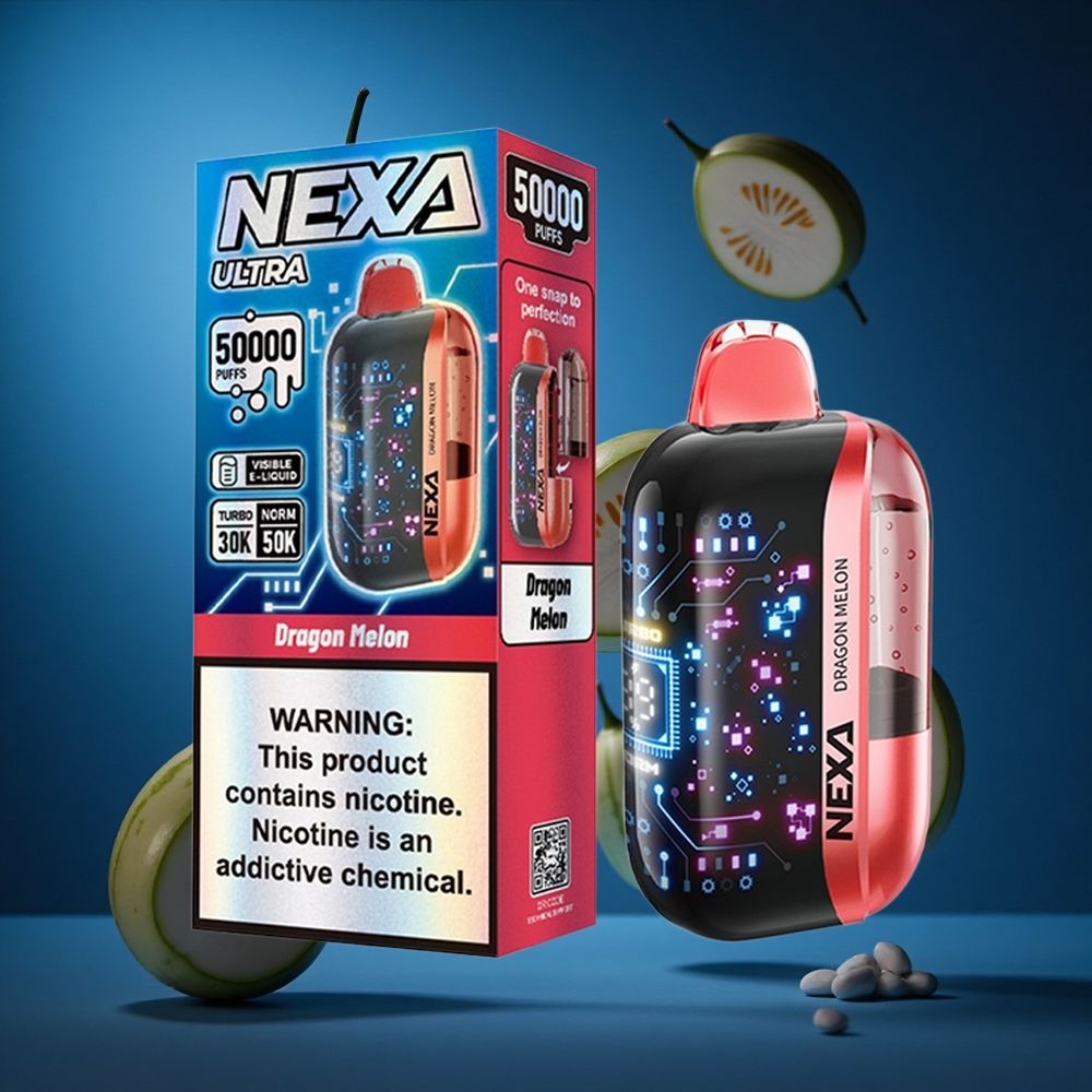 NEXA Ultra 50000 Puffs Za enkratno uporabo Vape Zmaj Melon 20ml Predpolnjen Slovenija vapes