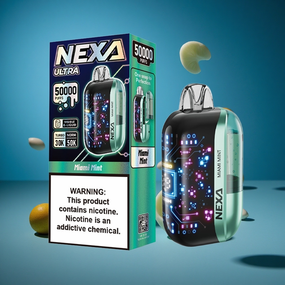NEXA Ultra 50K Za enkratno uporabo Vape Miami Meta 20ml Prednapolnjena Zmogljivost 50000 Puffs Slovenija vapes