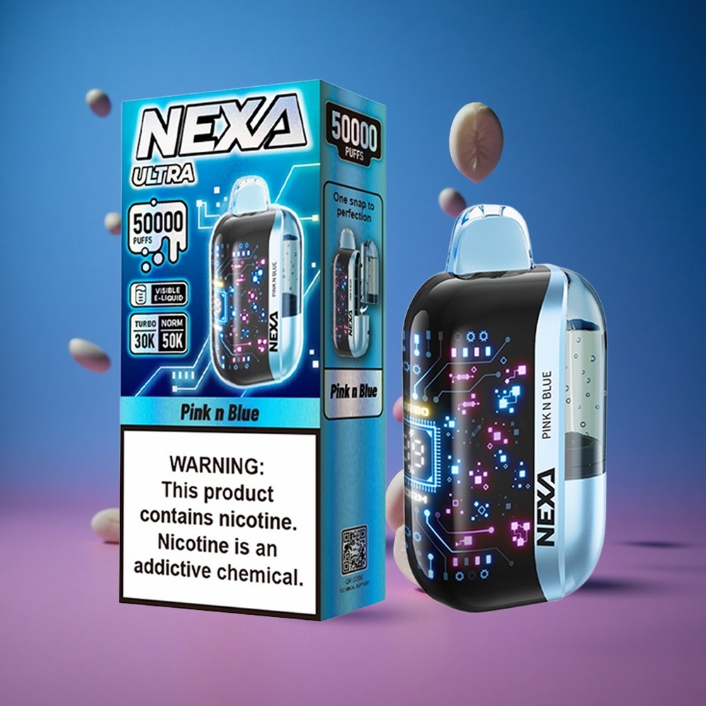 NEXA Ultra 50K Za enkratno uporabo Vape Roza Modra 20ml Napolnjena Zmogljivost Slovenija vapes
