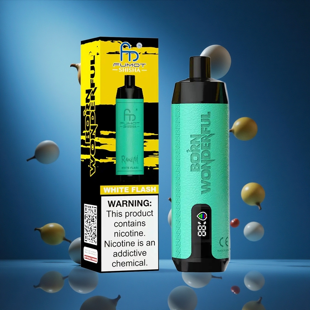 RandM Fumot Shisha 10000 Puffs 18ml Prednapolnjena E-tekočina Beli Blesk Slovenija vapes