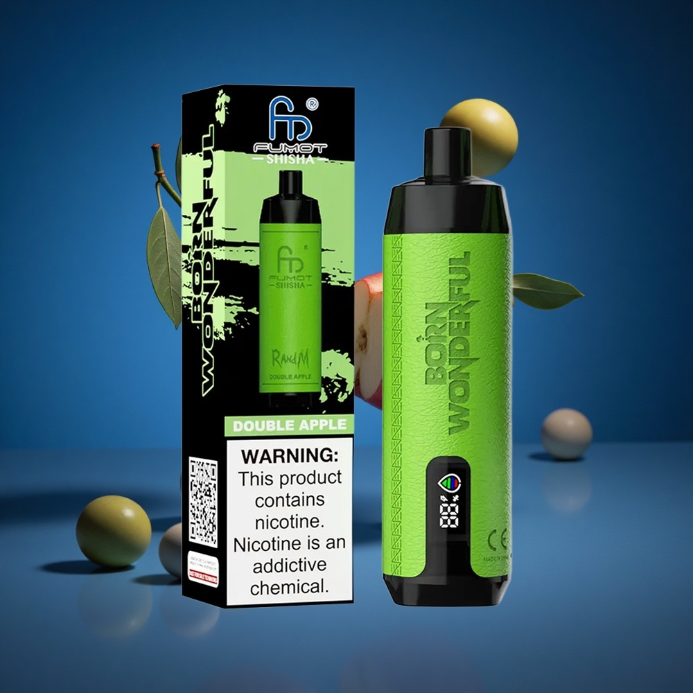 RandM Fumot Shisha 10000 Puffs Dvojno jabolko Za enkratno uporabo Vape Slovenija vapes