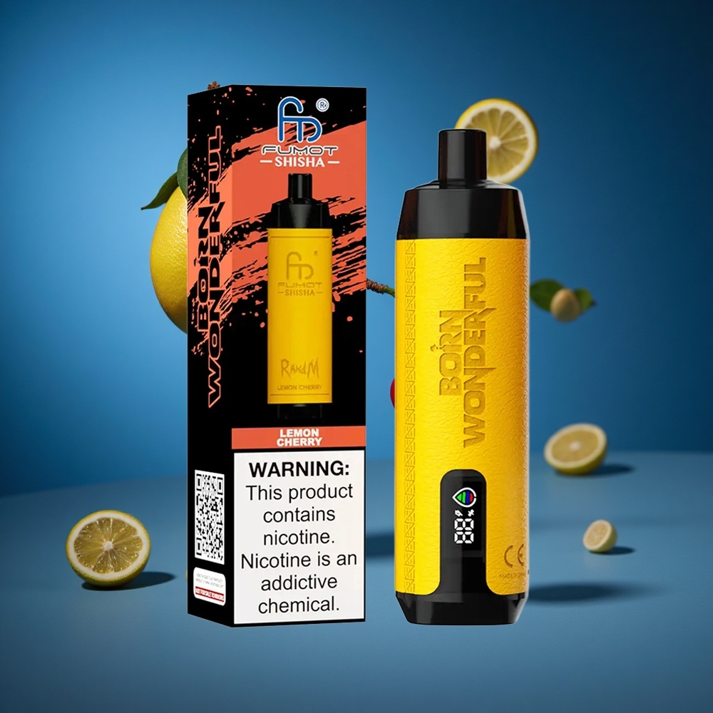 RandM Fumot Shisha 10000 Puffs Limona Češnja 18ml Prednapolnjeno Slovenija vapes