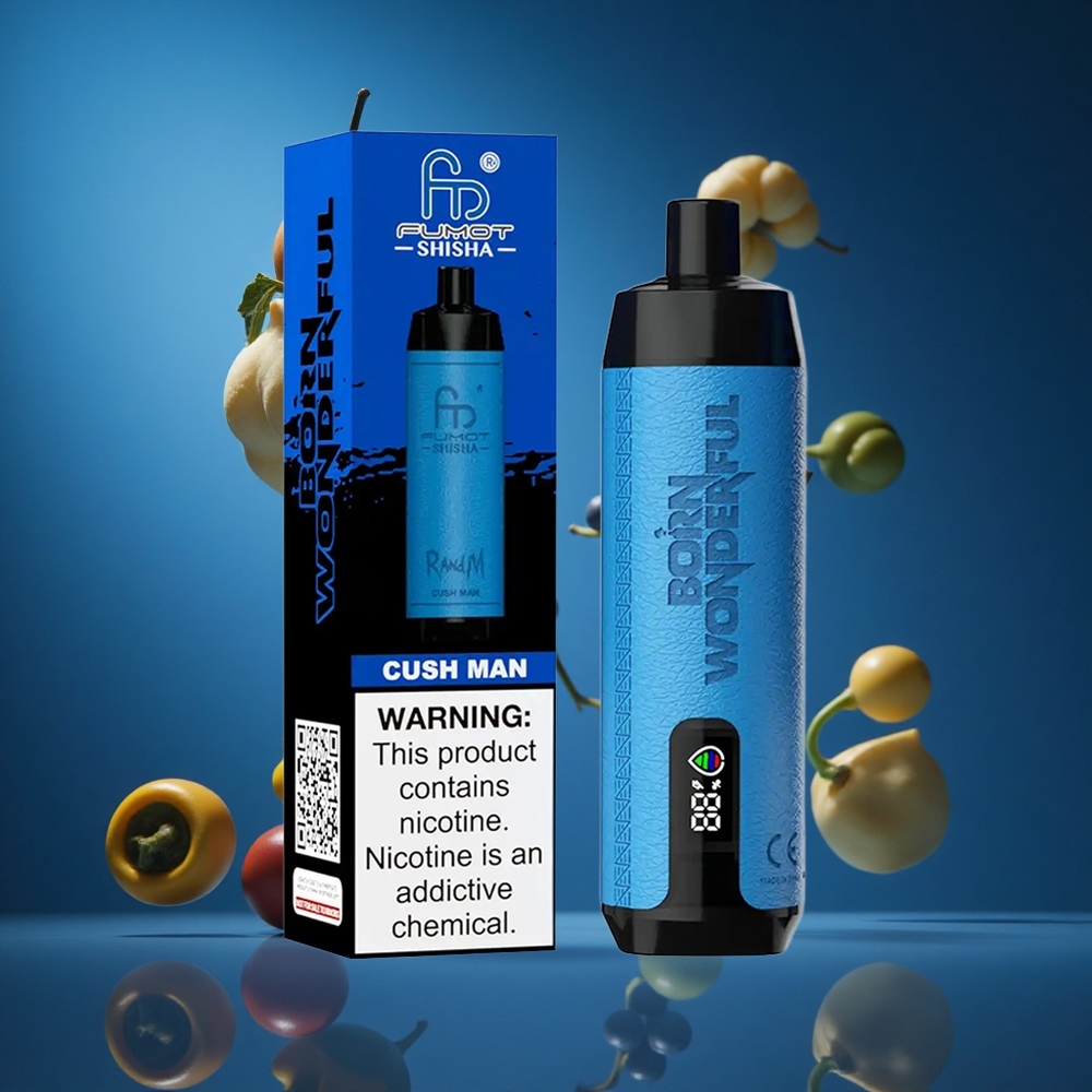 RandM Fumot Shisha 10000 Puffs Za enkratno uporabo Vape Cush Malina Slovenija vapes