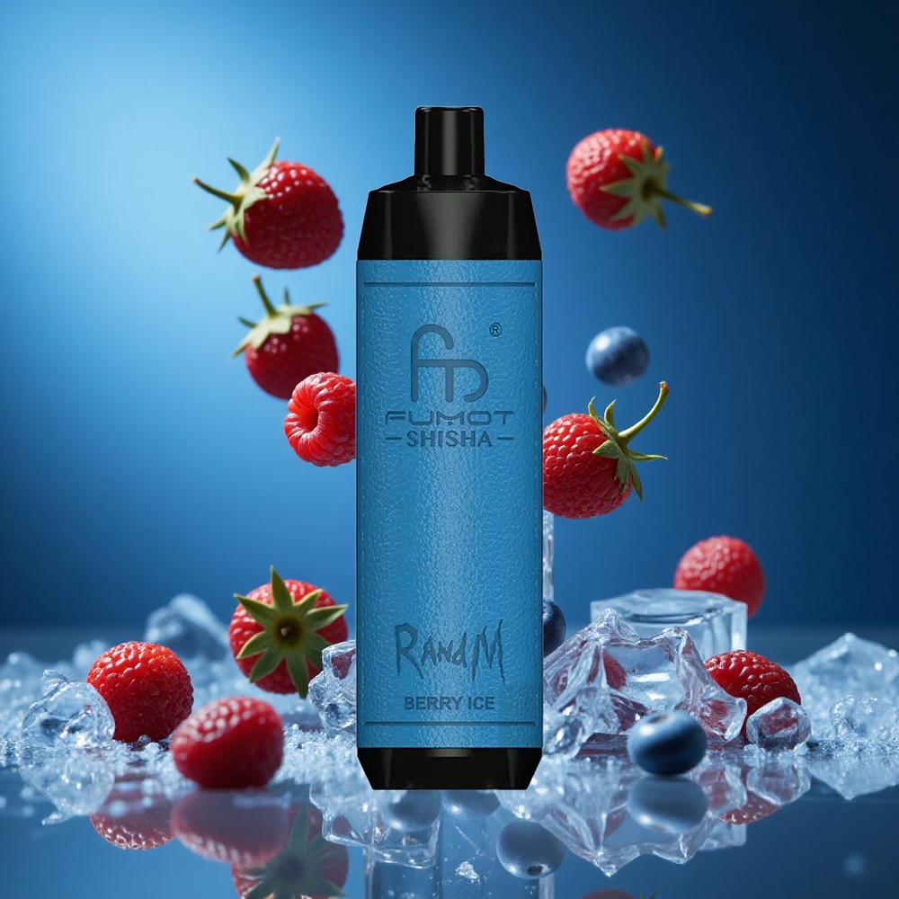 RandM Fumot Shisha 10000 Puffs Za enkratno uporabo Vape Jagoda Led Slovenija vapes