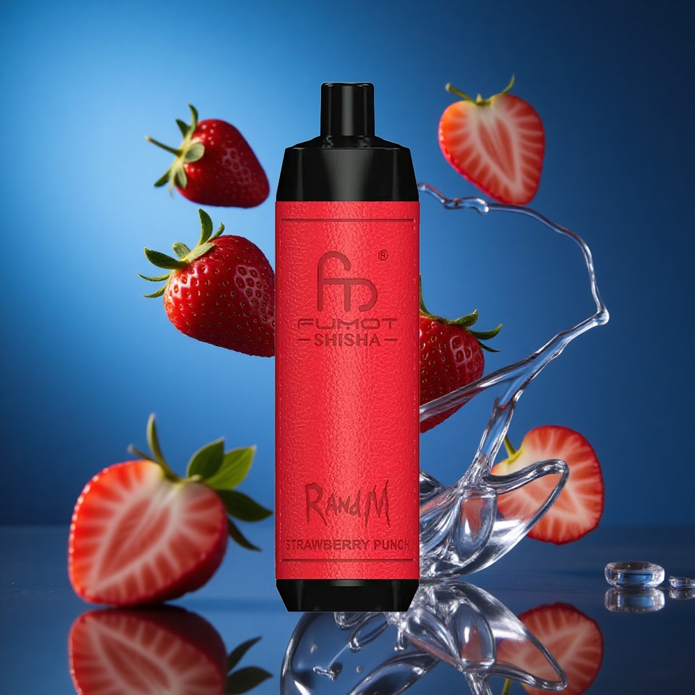 RandM Fumot Shisha 10000 Puffs Za enkratno uporabo Vape Jagodni Punč 18ml Prefilled Slovenija vapes