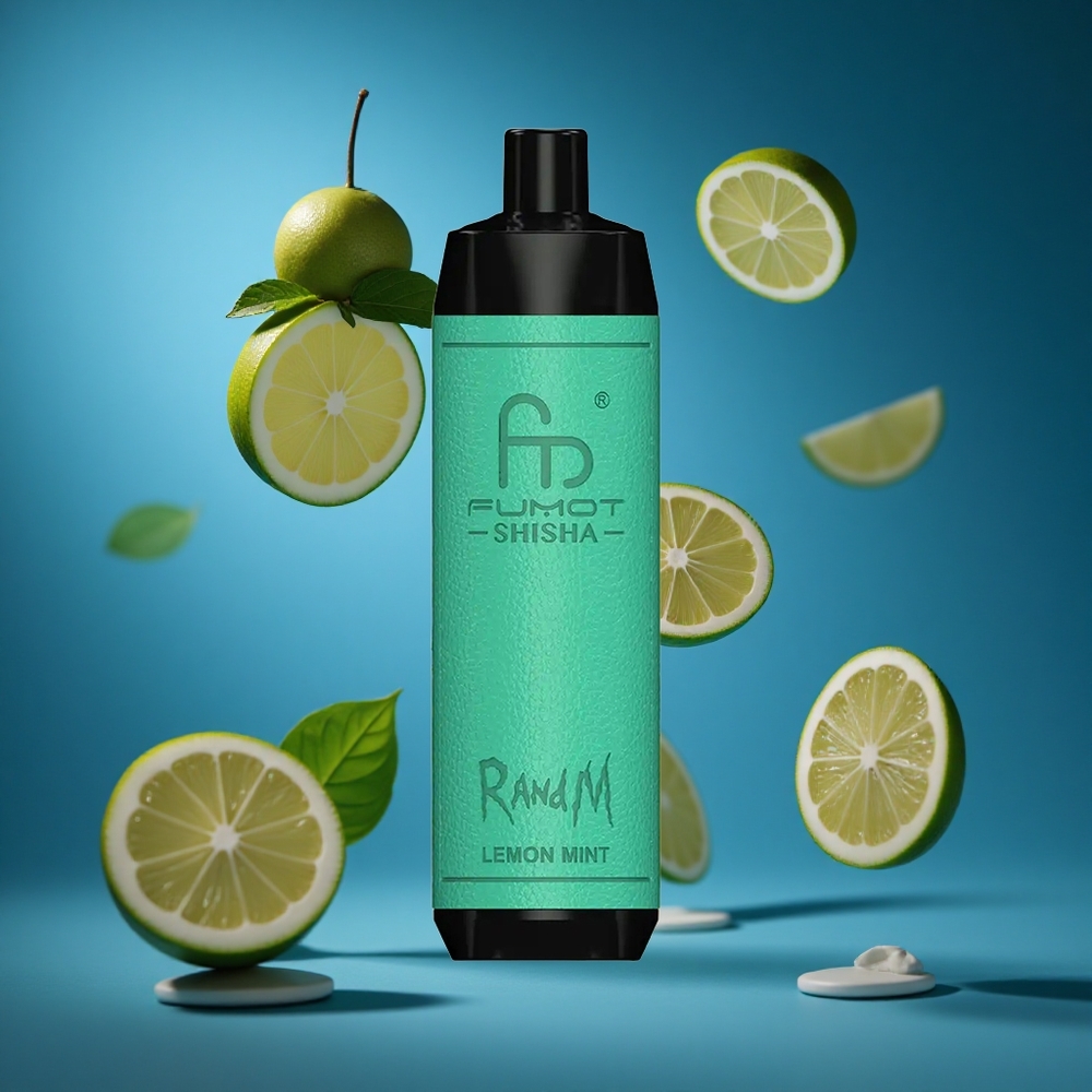 RandM Fumot Shisha 10000 Puffs Za enkratno uporabo Vape Limeta Meta 18ml Prednapolnjeno Slovenija vapes