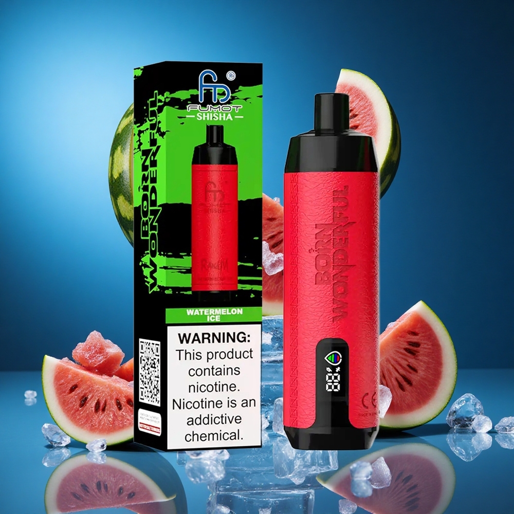 RandM Fumot Shisha 10000 Puffs Za enkratno uporabo Vape Lubenica Led 18ml Prednapolnjeno Slovenija vapes