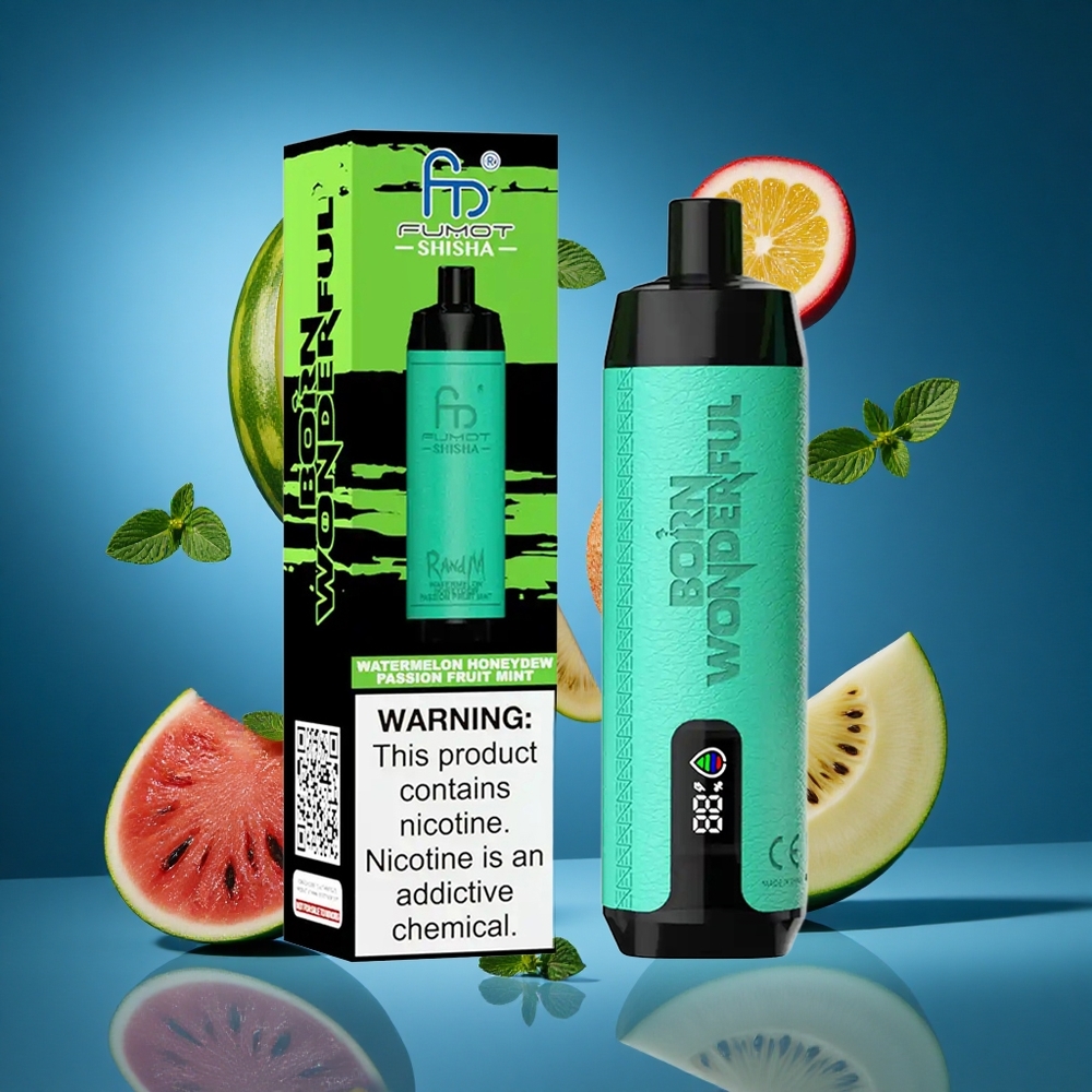 RandM Fumot Shisha 10000 Puffs Za enkratno uporabo Vape Lubenica Melona Pasijonka Meta 18ml Slovenija vapes