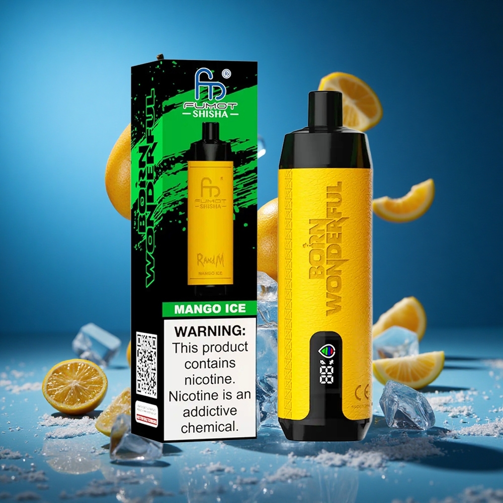 RandM Fumot Shisha 10000 Puffs Za enkratno uporabo Vape Mango Ledeni Kombinacija Slovenija vapes