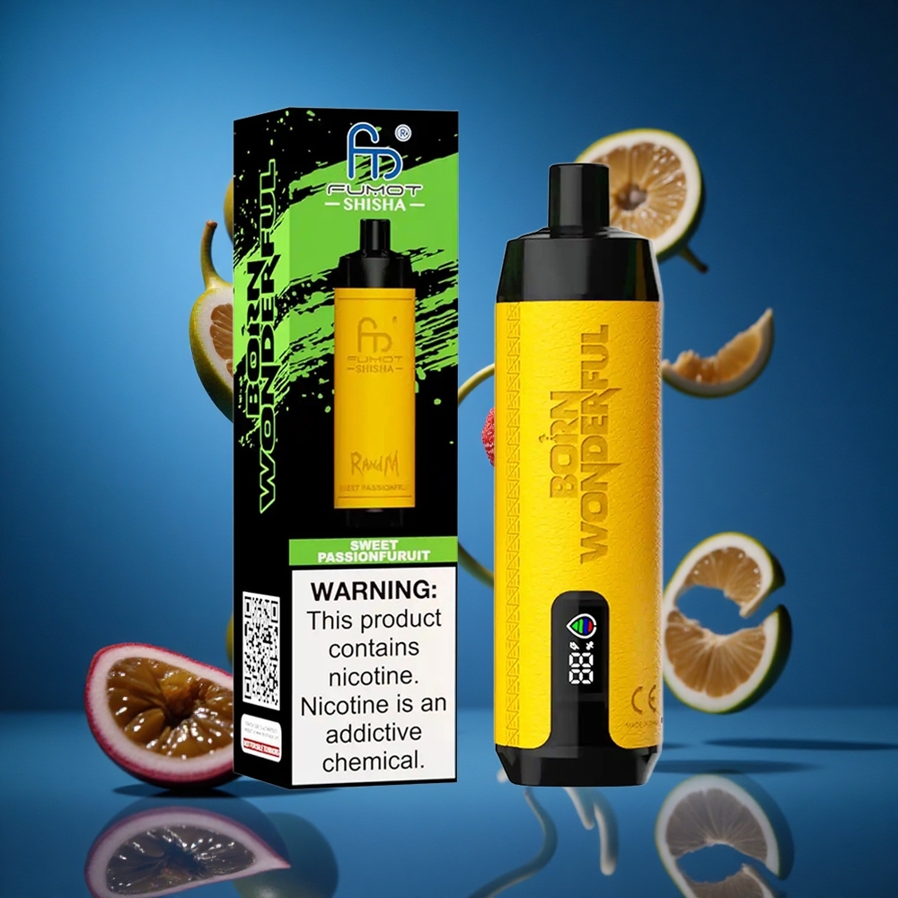 RandM Fumot Shisha 10000 Puffs Za enkratno uporabo Vape Sladka Pasijonka Slovenija vapes