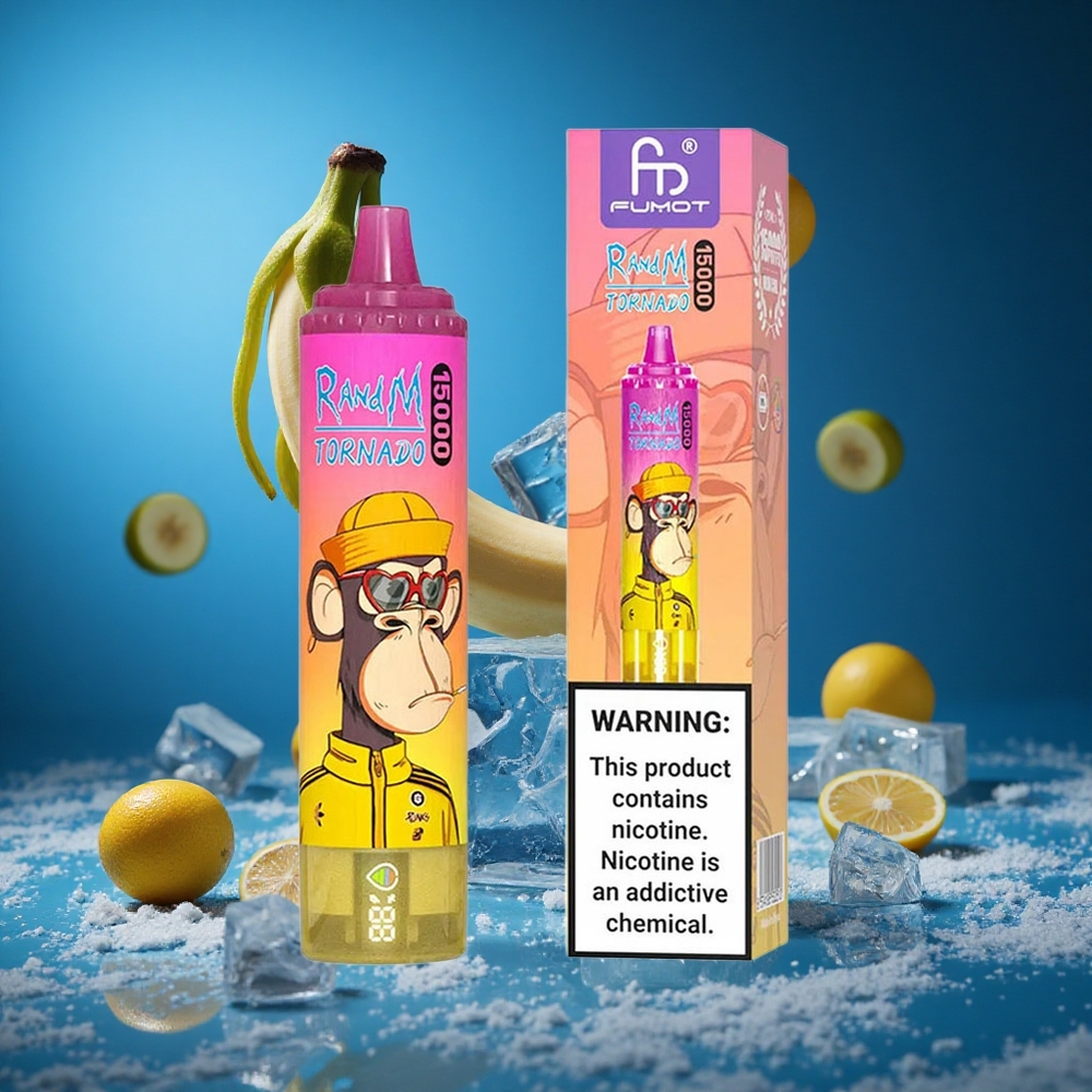 RandM Fumot Tornado 15000 Puffs Banan Sladoled Slovenija vapes