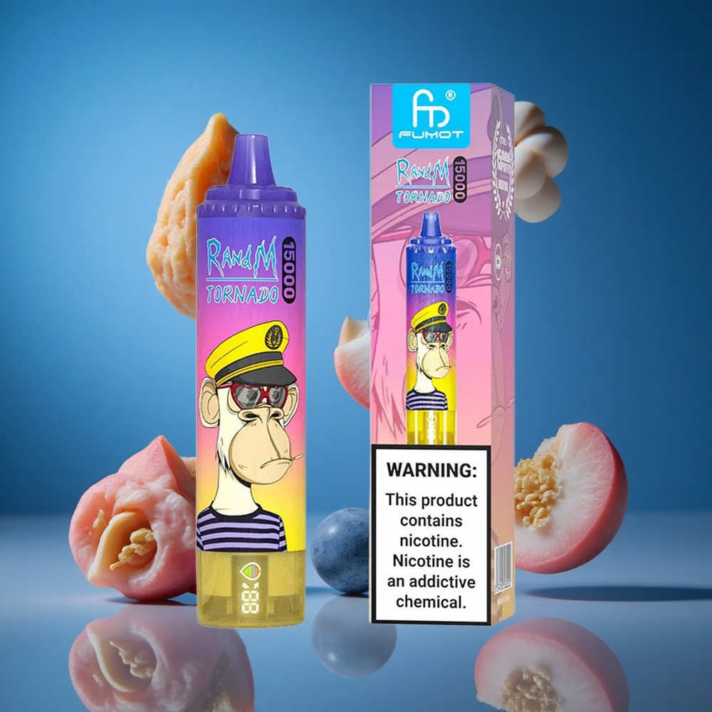 RandM Fumot Tornado 15000 Puffs Breskeva Borovnica Sladkarija 25ml Slovenija vapes