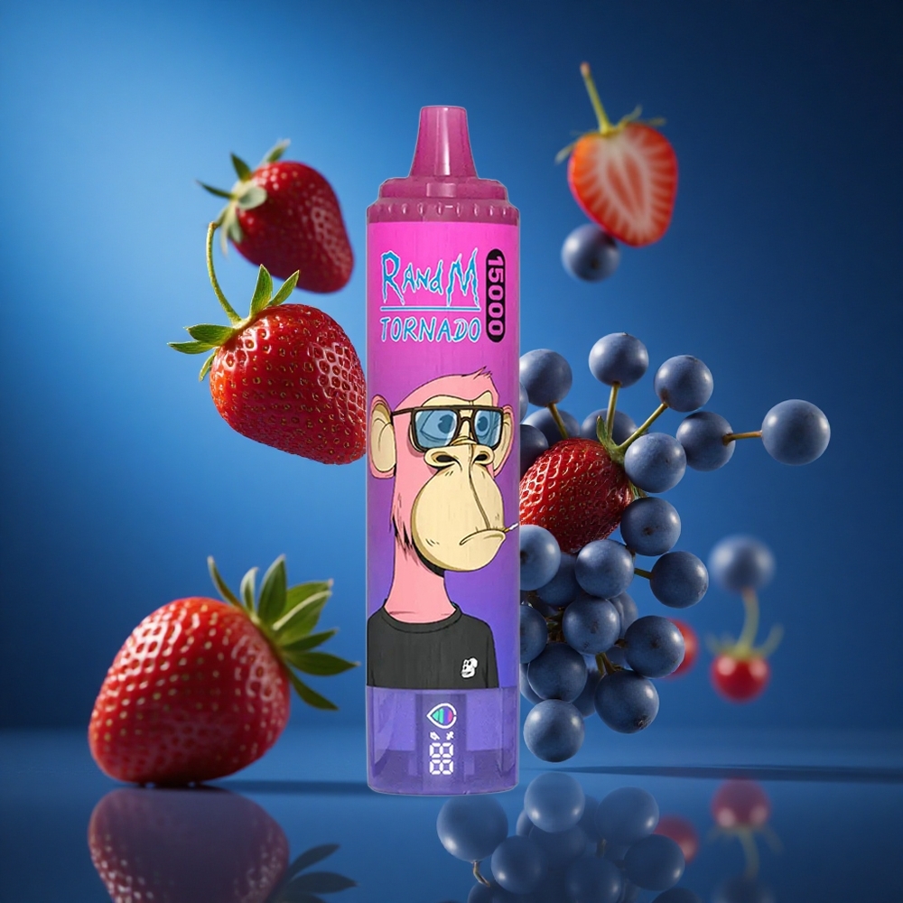 RandM Fumot Tornado 15000 Puffs Jagoda Grozdje 25ml Slovenija vapes