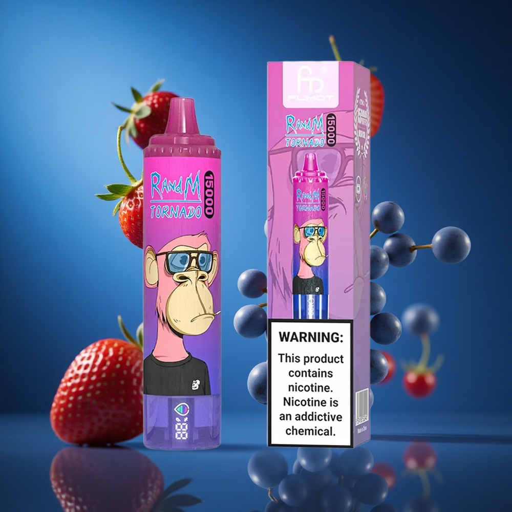 RandM Fumot Tornado 15000 Puffs Jagoda Grozdje 25ml Slovenija vapes