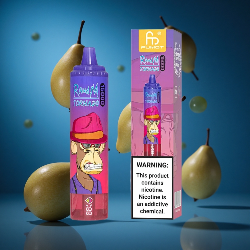 RandM Fumot Tornado 15000 Puffs Kislo jabolko Slovenija vapes z 25ml tekočine in LCD zaslonom