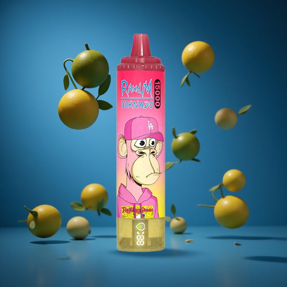 RandM Fumot Tornado 15000 Puffs Limona Slovenija vapes z 25ml tekočine in LCD zaslonom