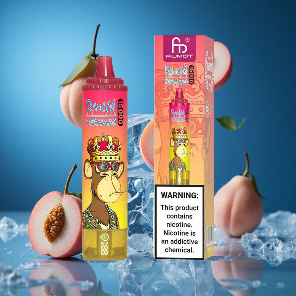 RandM Fumot Tornado 15000 Puffs Mehledna Sladoled Breskev Slovenija vapes