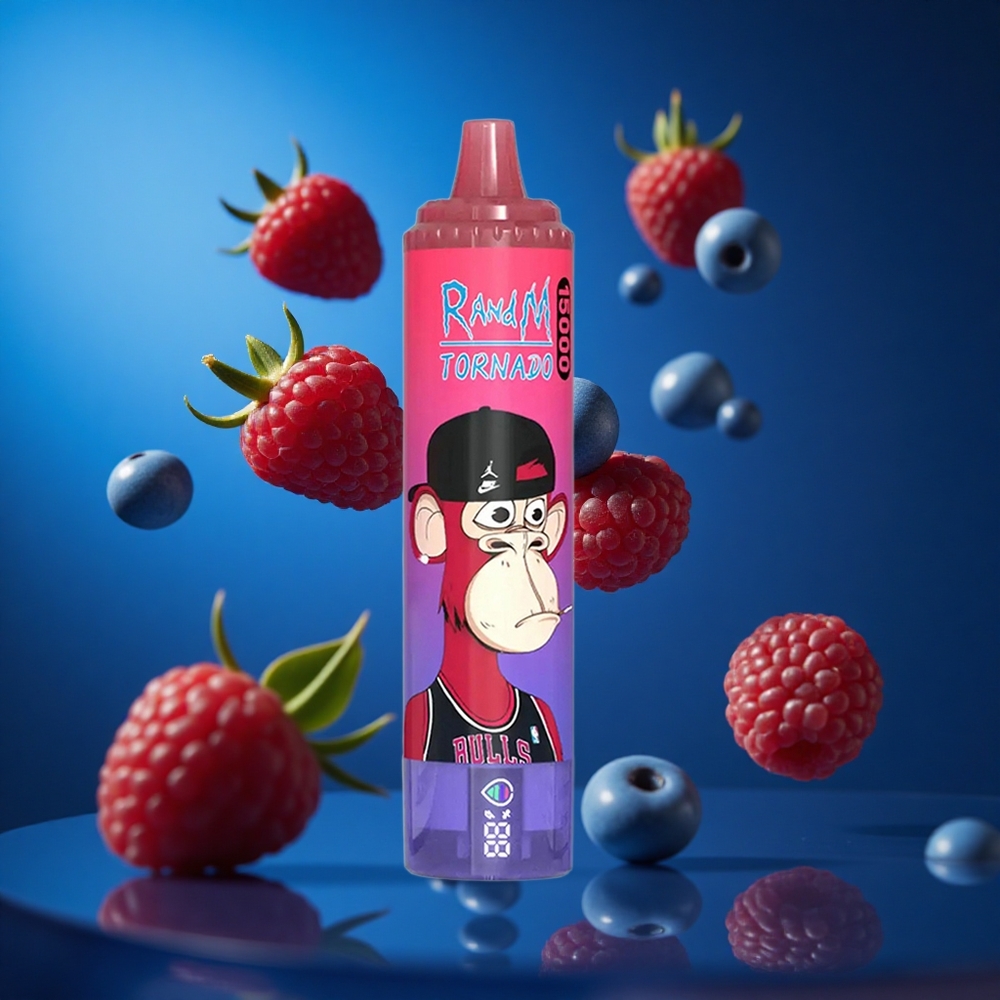 RandM Fumot Tornado 15000 Puffs Za enkratno uporabo Vape Borovnica Malina Slovenija vapes