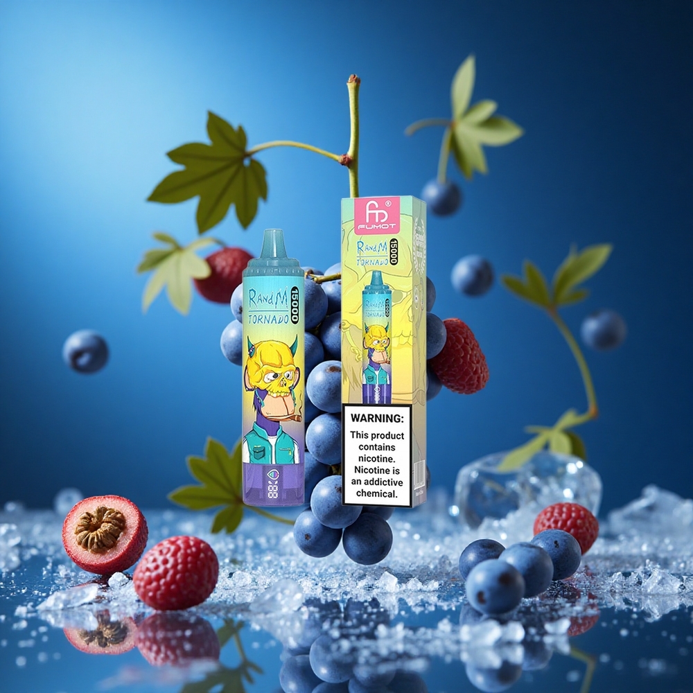 RandM Fumot Tornado 15000 Puffs Za enkratno uporabo Vape Grozdni Led Slovenija vapes