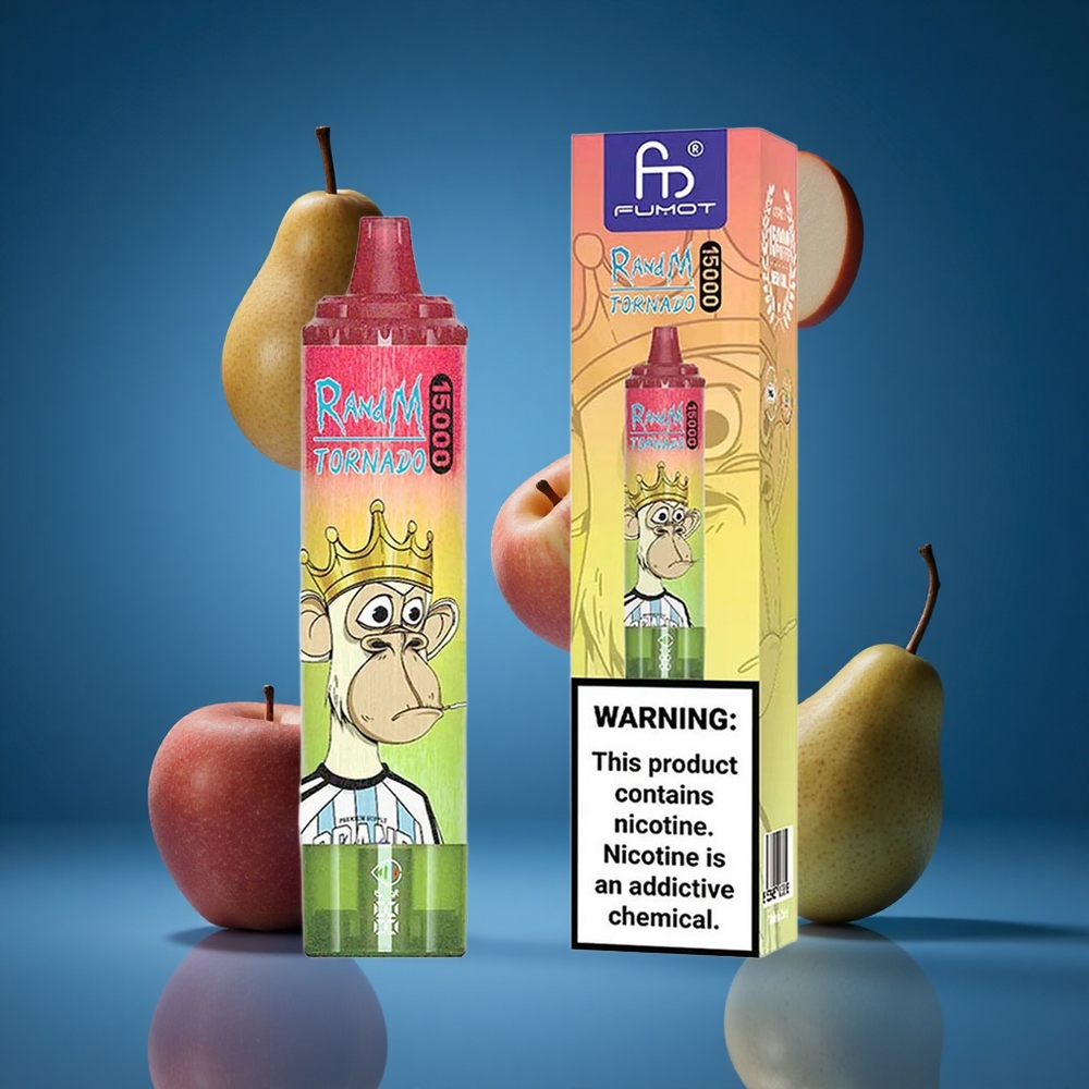 RandM Fumot Tornado 15000 Puffs Za enkratno uporabo Vape Jabolko Breskeva Hruška 25ml Slovenija vapes