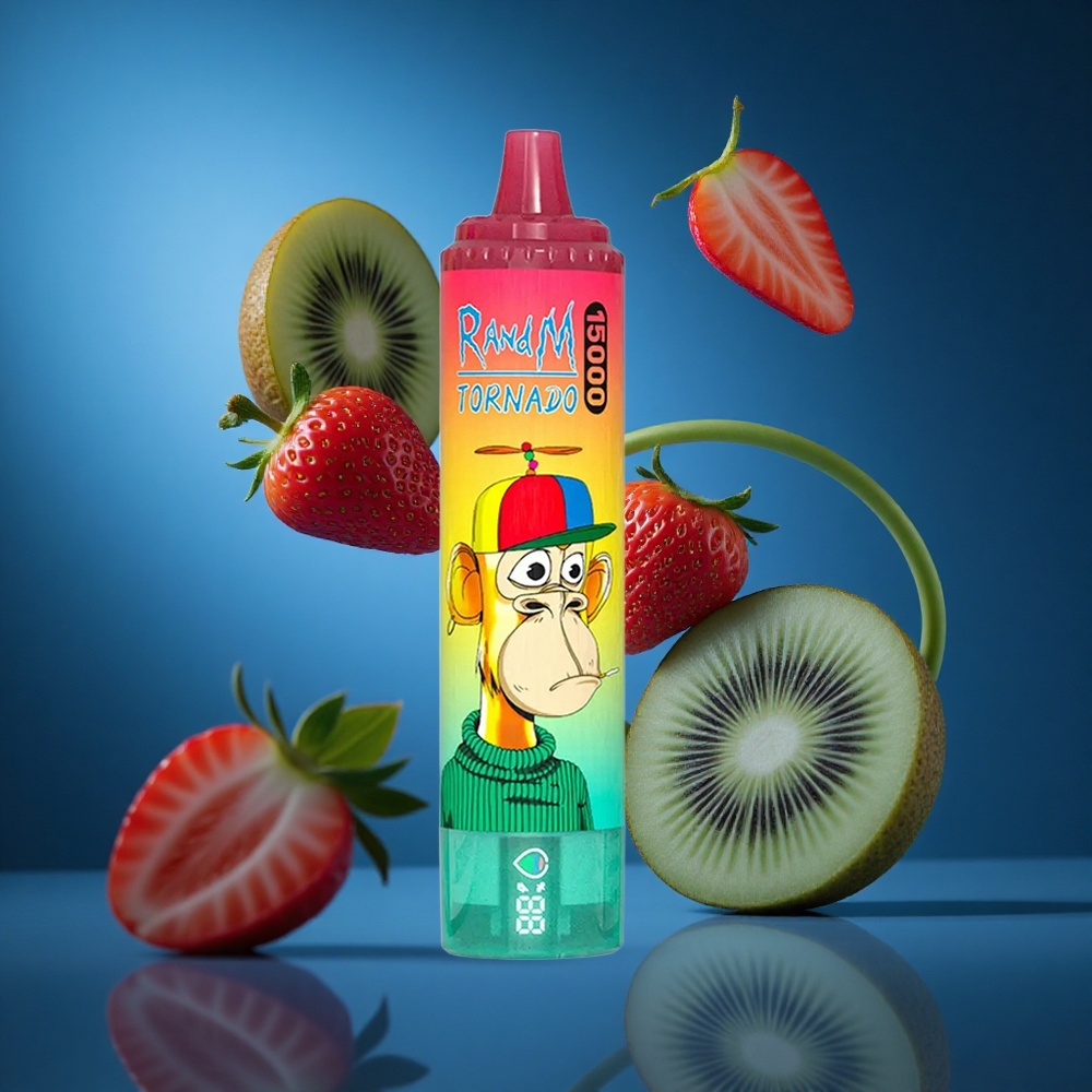 RandM Fumot Tornado 15000 Puffs Za enkratno uporabo Vape Jagoda Kivi Slovenija vapes