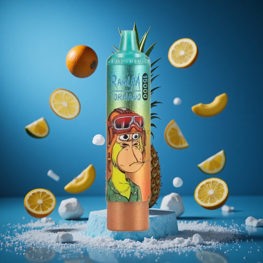 RandM Fumot Tornado 15000 Puffs Za enkratno uporabo Vape Ledena Ananas Slovenija vapes