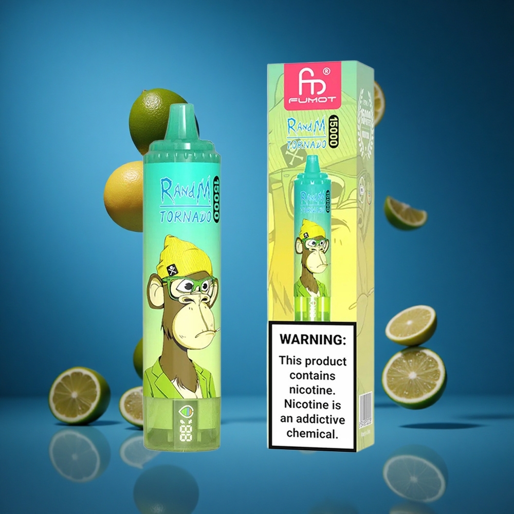 RandM Fumot Tornado 15000 Puffs Za enkratno uporabo Vape Limona Limeta 25ml Slovenija vapes