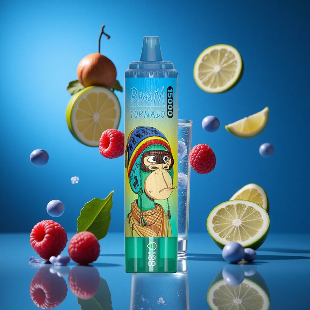 RandM Fumot Tornado 15000 Puffs Za enkratno uporabo Vape Modra Malina Limonada 25ml Slovenija vapes