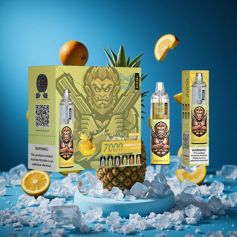 RandM Fumot Tornado 7000 Puffs Ananas Led Kombinacija Slovenija vapes