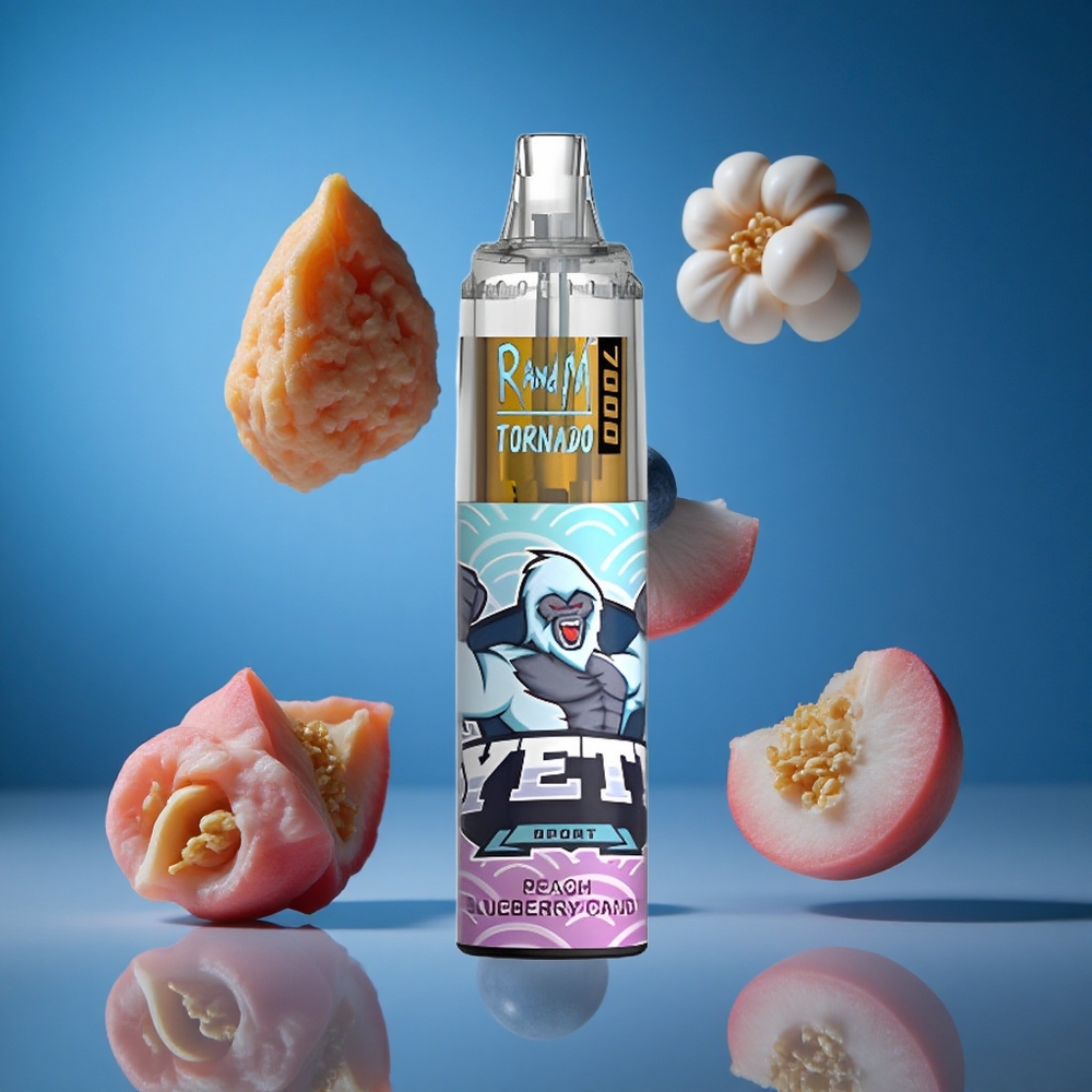 RandM Fumot Tornado 7000 Puffs Breskeva Borovnica Sladkarija 14 ML E-tekočina Slovenija vapes