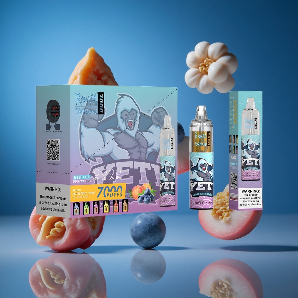 RandM Fumot Tornado 7000 Puffs Breskeva Borovnica Sladkarija 14 ML E-tekočina Slovenija vapes