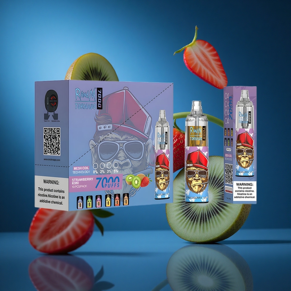 RandM Fumot Tornado 7000 Puffs Jagoda-Kivi 14 ML E-tekočina Slovenija vapes