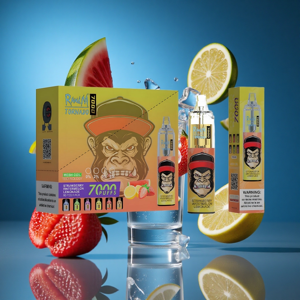 RandM Fumot Tornado 7000 Puffs Jagoda Lubenica Limonada 14 ML E-tekočina Slovenija vapes