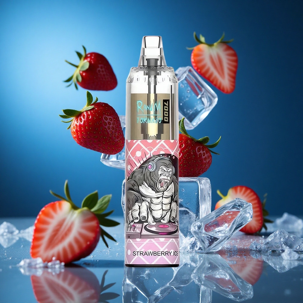 RandM Fumot Tornado 7000 Puffs Kombinacija Jagoda-Led Slovenija vapes